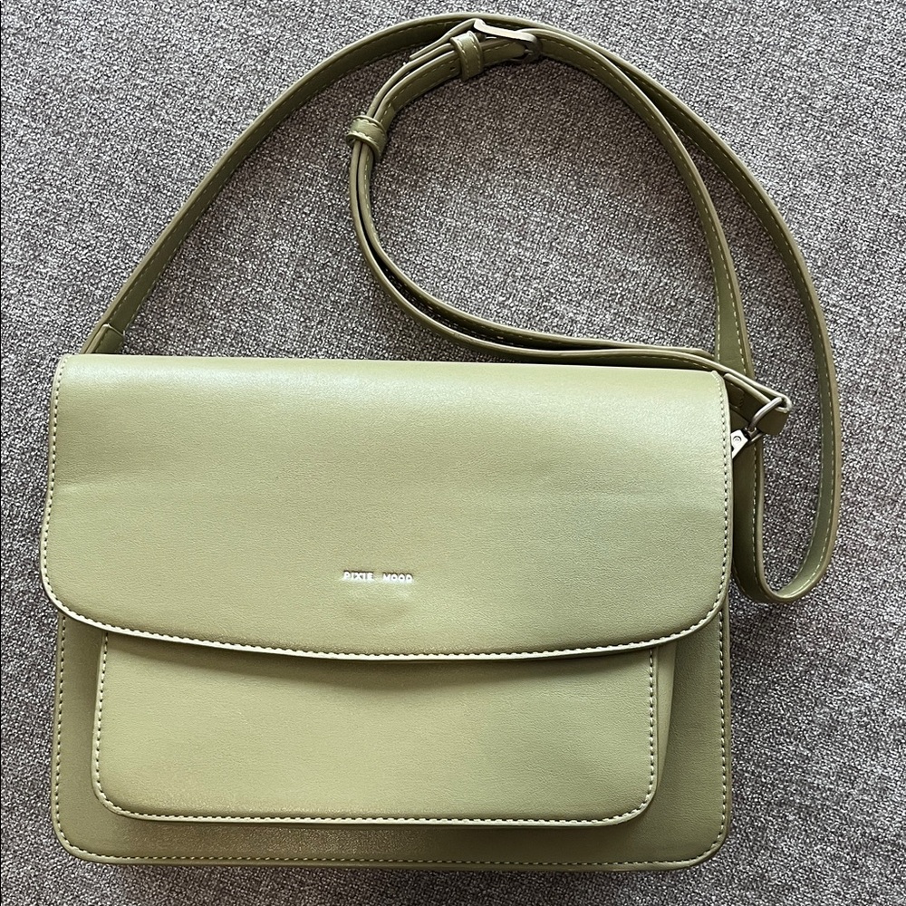 Pixie Mood Olive Crossbody Vegan Leather Bag